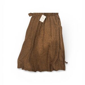 Leopard Print Women's Skirt midi soft